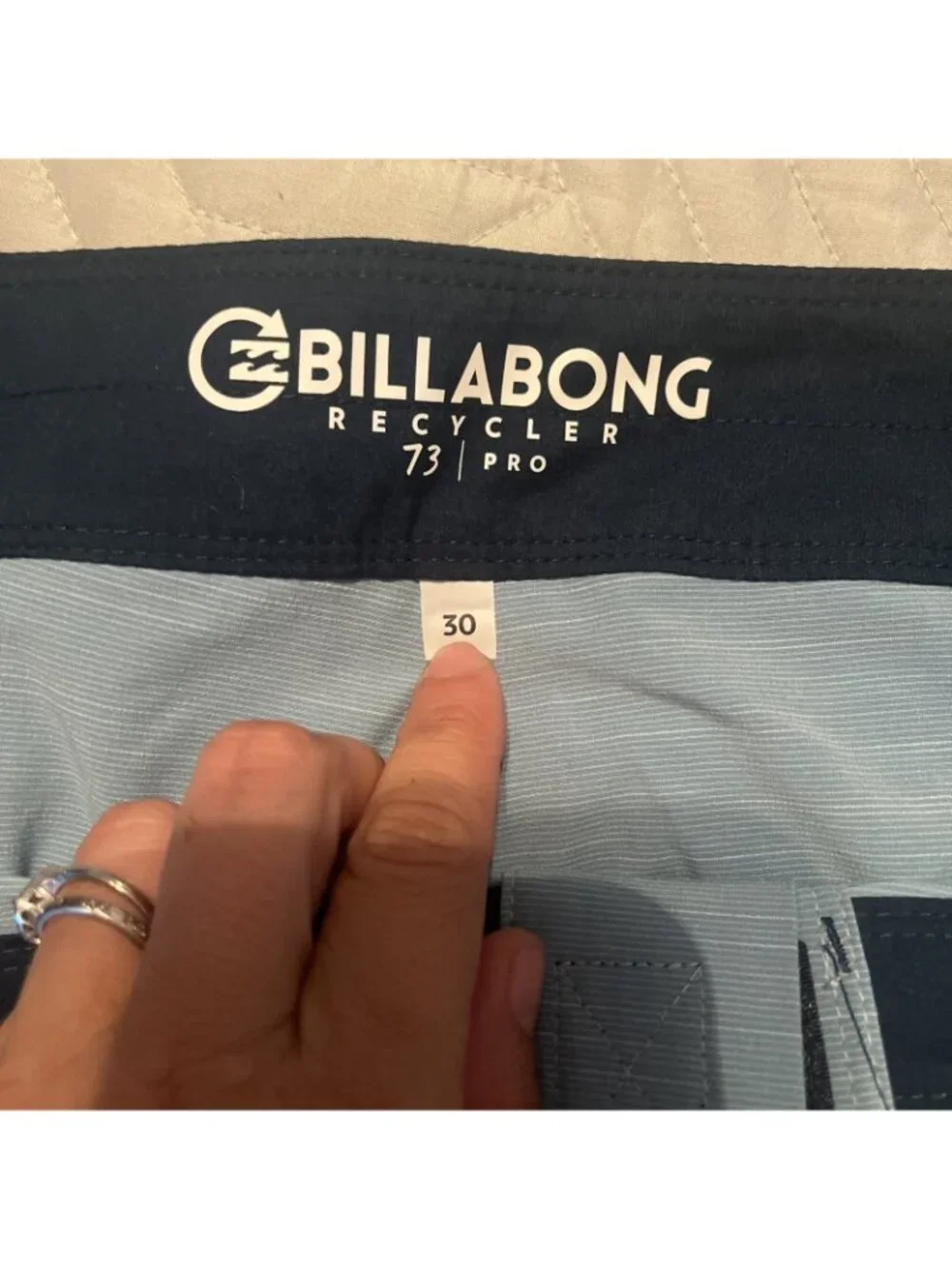 Mens Billabong Recycler 73 pro board shorts blue floral size 30